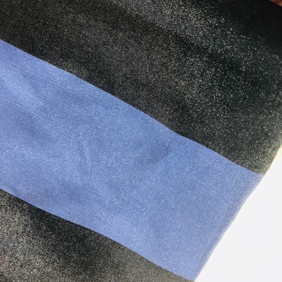 Banana Republic Size 4 Black Blue Striped Shimmered Shift Dress NEW! - Picture 6 of 7